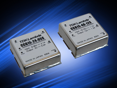 foto Convertidores DC-DC de 15 W con formato de 1x1 y apantallamiento en los seis lados.